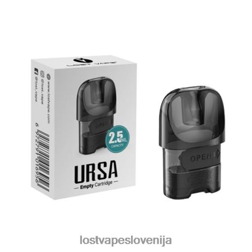 Lost Vape Disposable 4XFR6215 | Lost Vape URSA nadomestni stroki črna (2 ml prazen vložek za kapsule)