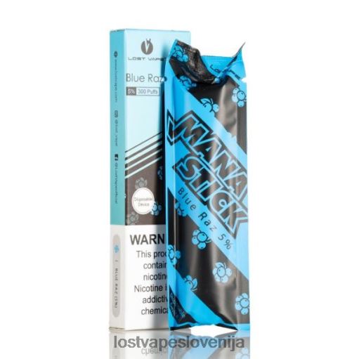Lost Vape Price 4XFR6519 | Lost Vape Mana palica za enkratno uporabo | 300 vpihov | 1,2 ml modra raz 5%