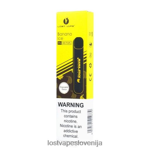 Lost Vape Review Slovenija 4XFR6404 | Lost Vape Mana palica za enkratno uporabo | 300 vpihov | 1,2 ml bananin led 5%